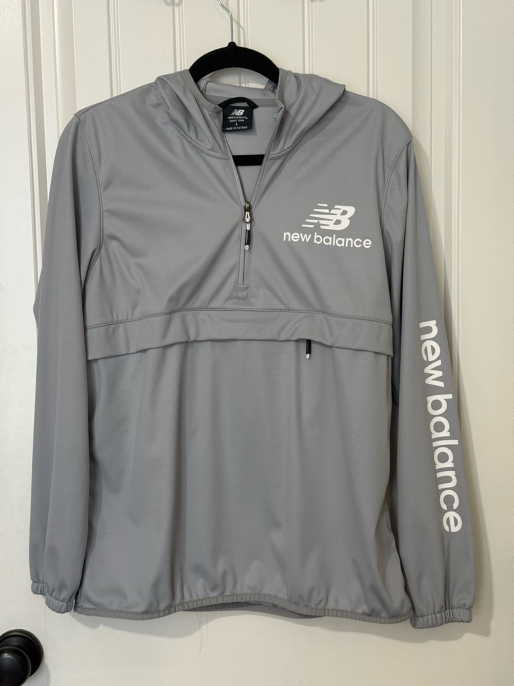 New Balance Light Gray Zip Hoodie Pullover